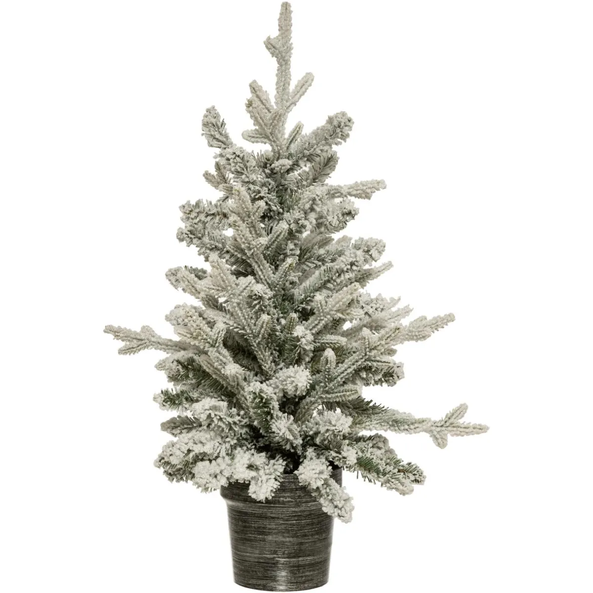 FEERIC LIGHTS Sapin artificiel de Noël en pot (H70 cm) Frosty Vert enneigé Sapin enneigé Discount