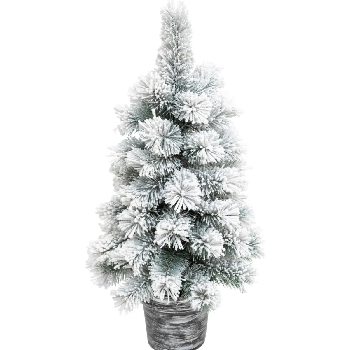 JJA Sapin artificiel de Noël en pot (H70 cm) Windy Peak Vert enneigé Sapin enneigé Discount