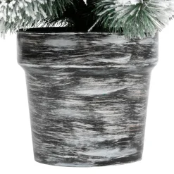 JJA Sapin artificiel de Noël en pot (H70 cm) Windy Peak Vert enneigé Sapin enneigé Discount