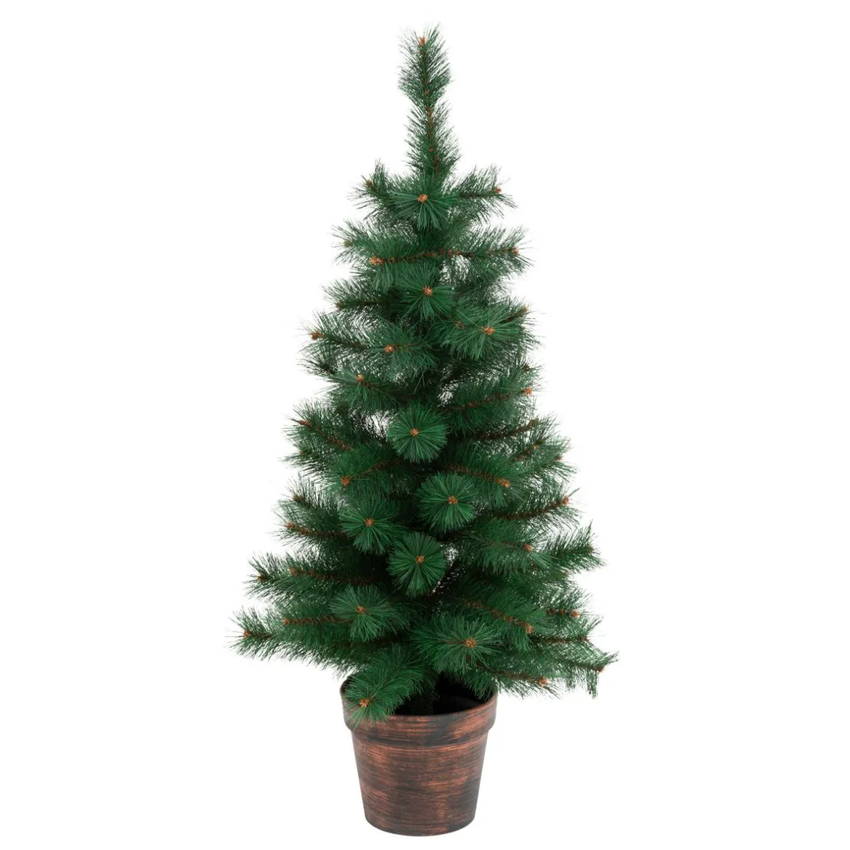 JJA Sapin artificiel de Noël en pot (H100 cm) Windy Peak Vert sapin Sapin vert Discount