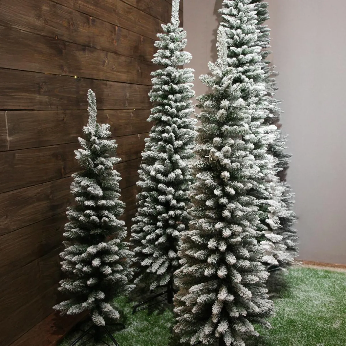 EMINZA Sapin artificiel de Noël (H300 cm) Narrow Vert enneigé Sapin enneigé Discount