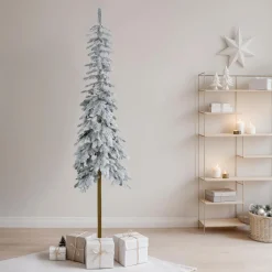 EMINZA Sapin artificiel de Noël (H180 cm) Sierra Vert enneigé Sapin enneigé