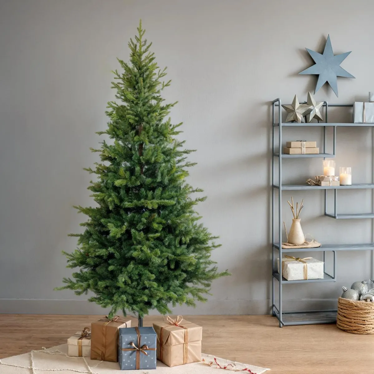 EMINZA Sapin artificiel de Noël (H210 cm) Allix Vert sapin Sapin vert New