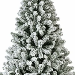 EMINZA Sapin artificiel de Noël (H210 cm) King Vert enneigé Sapin enneigé Best