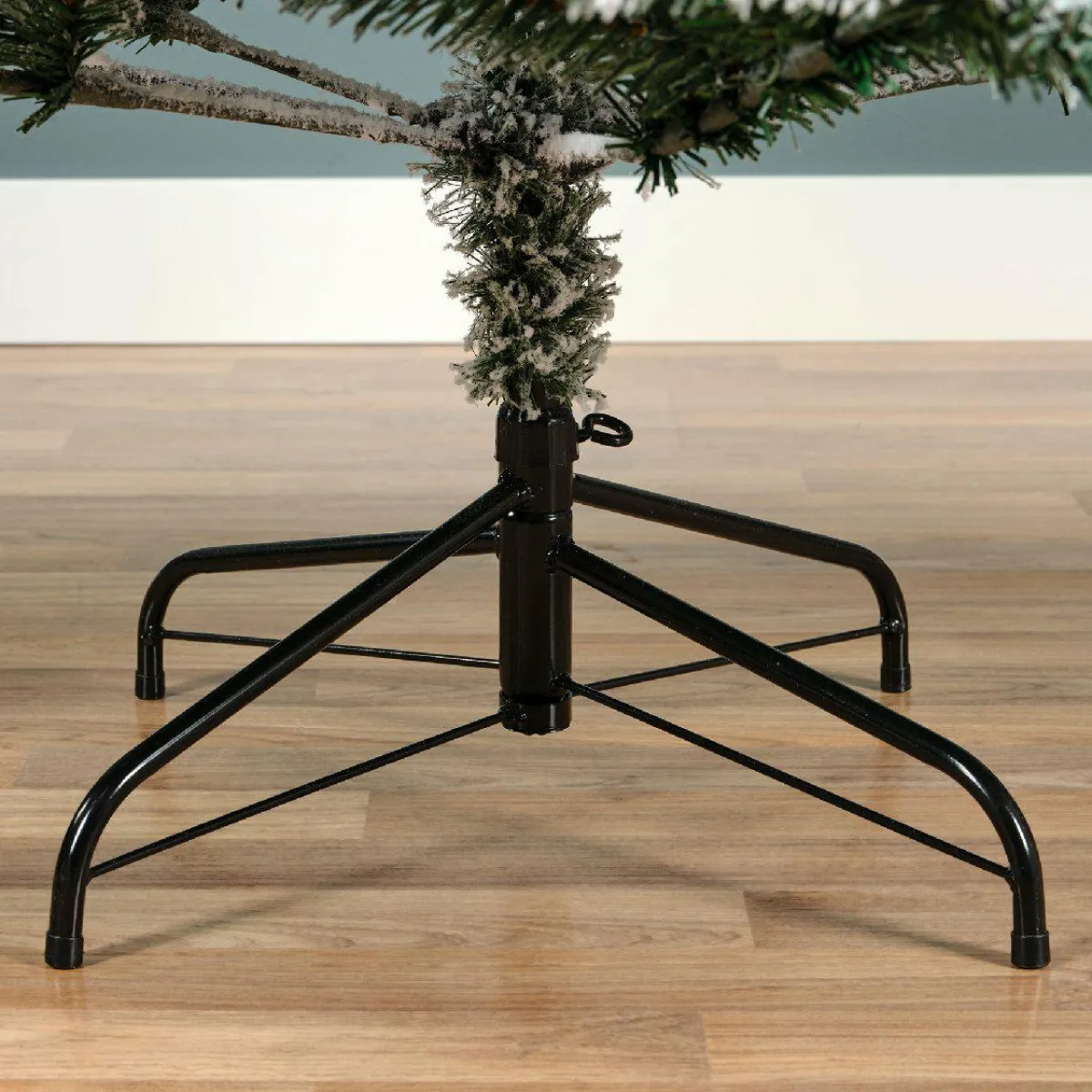 EMINZA Sapin artificiel de Noël (H210 cm) King Vert enneigé Sapin enneigé Best