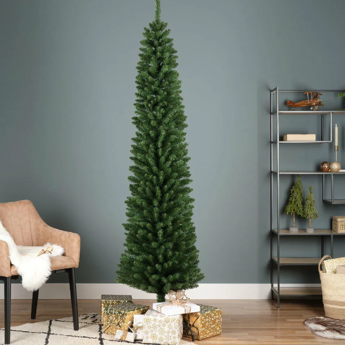 EMINZA Sapin artificiel de Noël (H210 cm) Narrow Vert sapin Sapin vert Sale