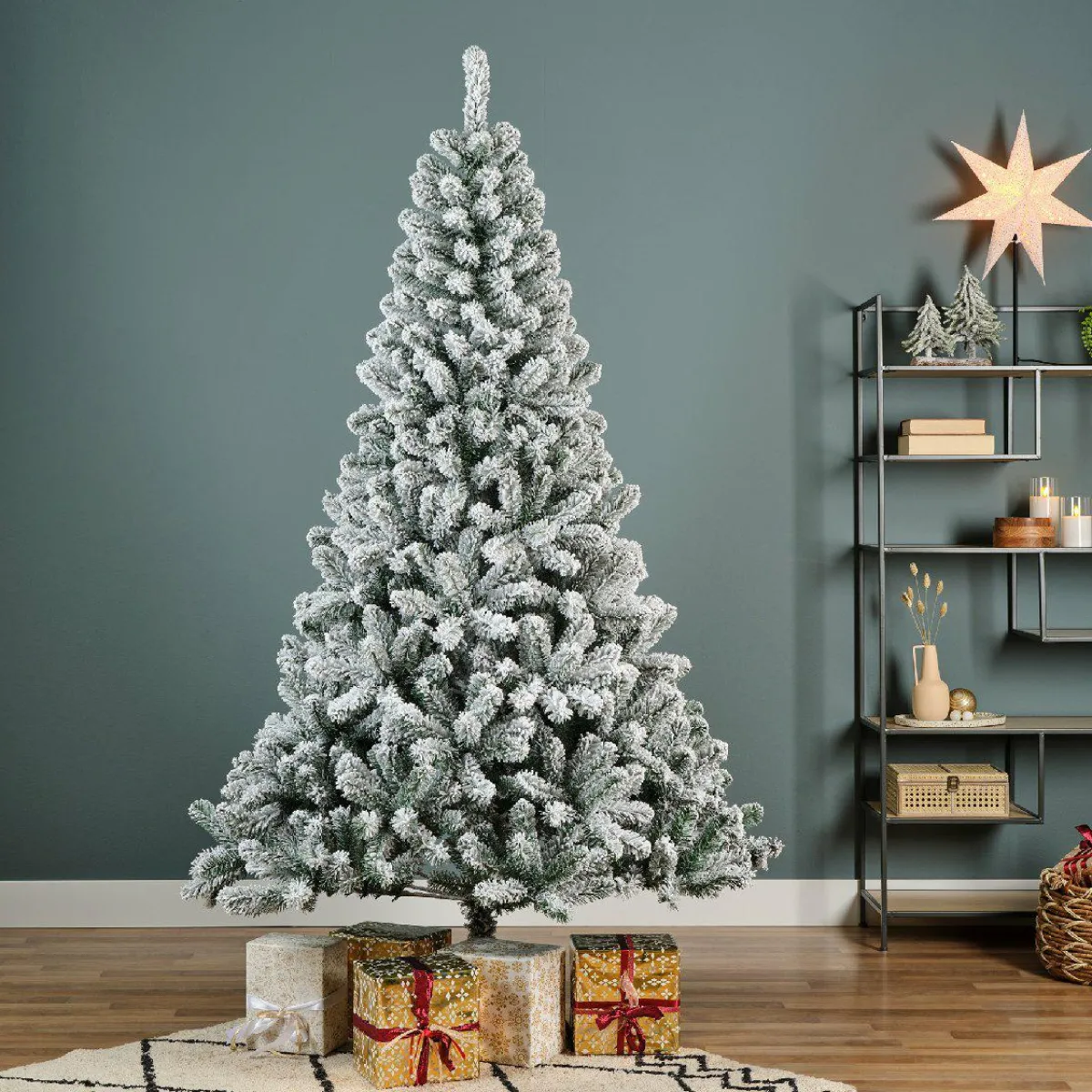 EMINZA Sapin artificiel de Noël (H240 cm) King Vert enneigé Sapin enneigé Sale