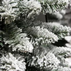 EMINZA Sapin artificiel de Noël (H150 cm) Narrow Vert enneigé Sapin enneigé Hot