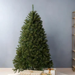 EMINZA Sapin artificiel de Noël (H240 cm) Stockholm Vert finition perlée Vert givré