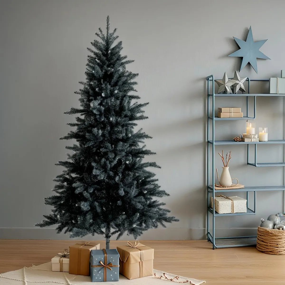 EMINZA Sapin artificiel de Noël (H240 cm) Munich Noir Sapin noir