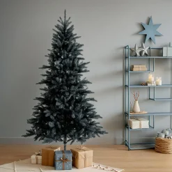 EMINZA Sapin artificiel de Noël (H180 cm) Munich Noir Sapin noir Hot