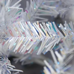 EMINZA Sapin artificiel de Noël (H210 cm) Odense Blanc irisé et pailleté Sapin blanc