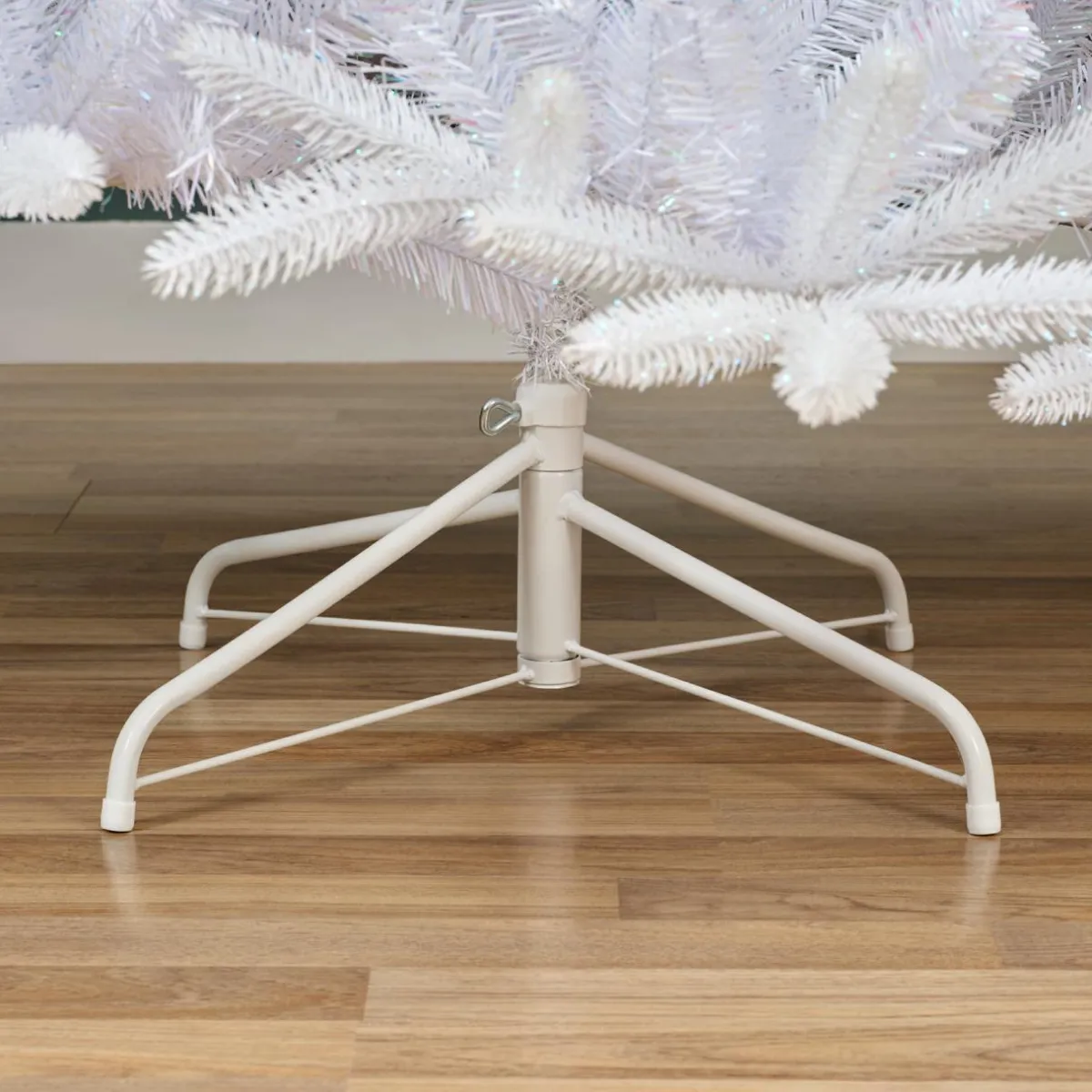 EMINZA Sapin artificiel de Noël (H210 cm) Odense Blanc irisé et pailleté Sapin blanc