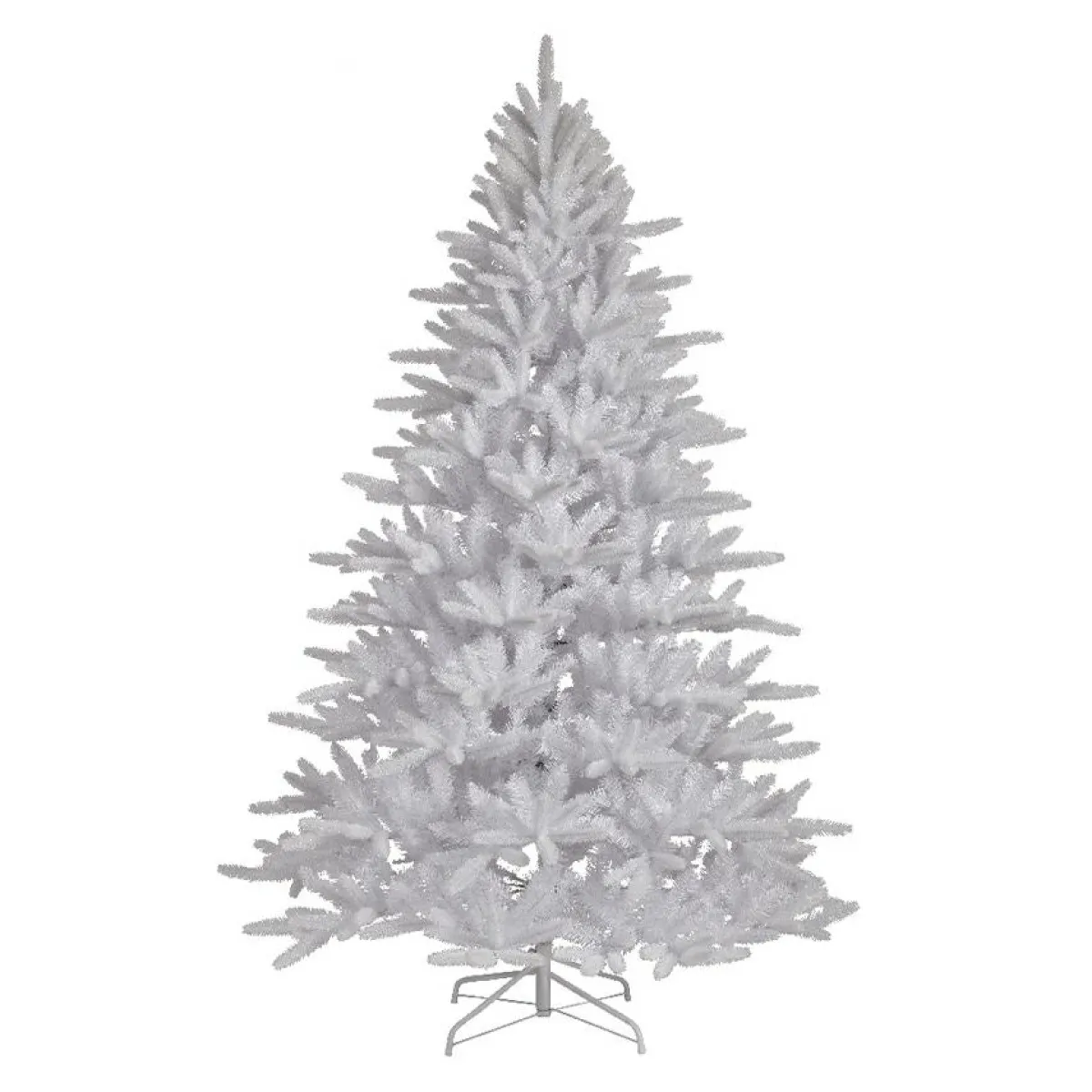 EMINZA Sapin artificiel de Noël (H210 cm) Odense Blanc irisé et pailleté Sapin blanc