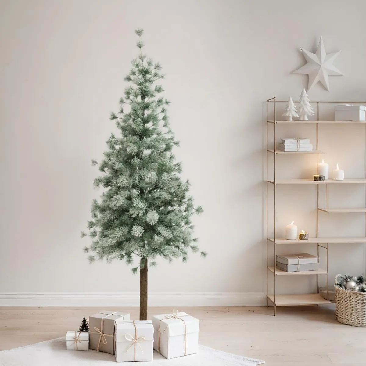 FEERIC LIGHTS Sapin artificiel de Noël (H180 cm) Nordstar Vert enneigé Sapin enneigé Hot