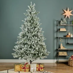 EMINZA Sapin artificiel de Noël (H180 cm) Allix Vert enneigé Sapin enneigé