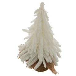 JJA Sapin décoratif en jute (H27 cm) Givré Blanc Outlet