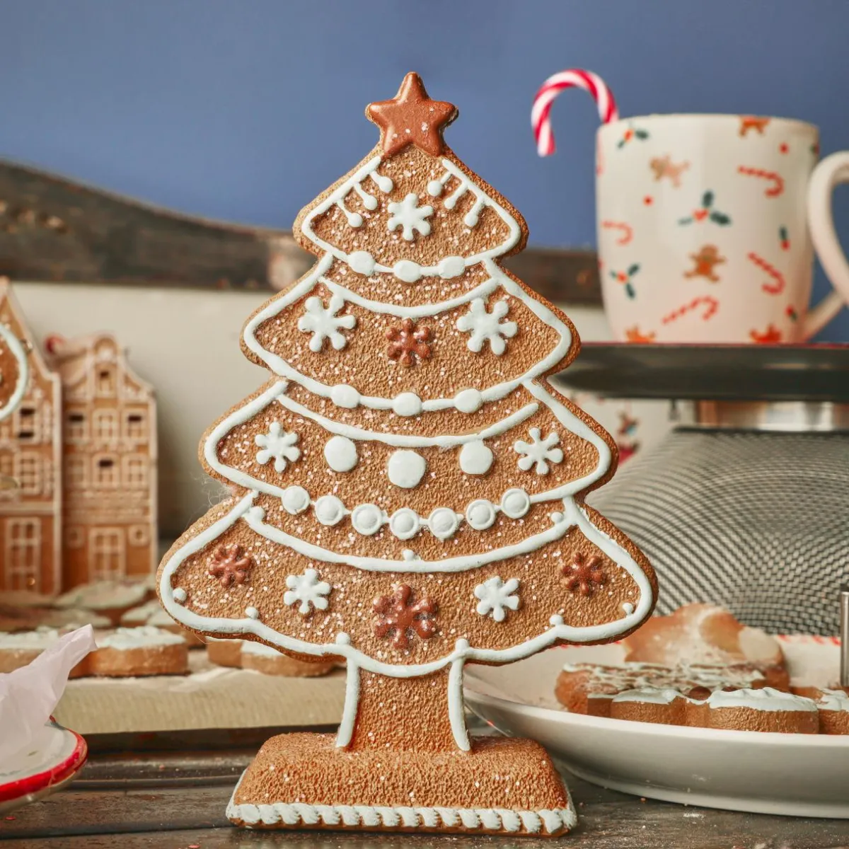 KAEMINGK Sapin de Noël à poser (H17 cm) Gourmandise sucrée et Blanc Marron Best