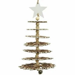 KAEMINGK Sapin de Noël à suspendre en bois (H21 cm) Valdo Blanc Online