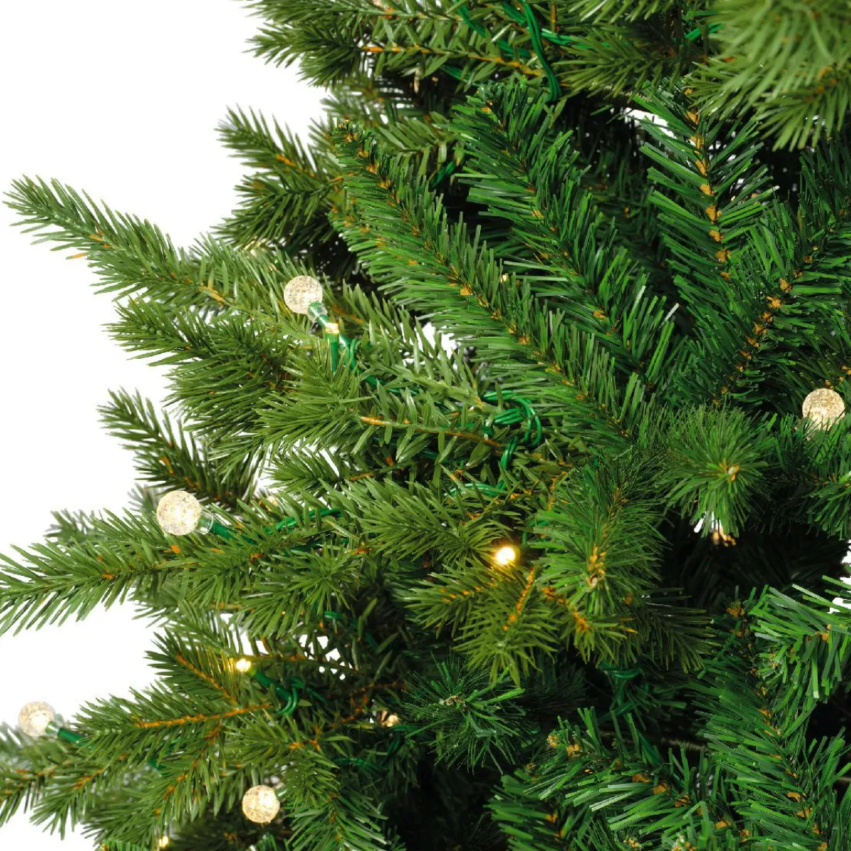 EMINZA Sapin de Noël artificiel lumineux 600 LED (H240 cm) Idaho Vert sapin Sapin vert lumineux