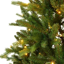 EMINZA Sapin de Noël artificiel lumineux (220 LED) H150 cm Allix Vert sapin Sapin vert lumineux Best
