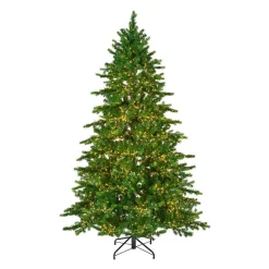 EMINZA Sapin de Noël artificiel lumineux 4000 LED (H210 cm) Caucasia Nordmann Vert sapin Sapin vert lumineux Hot