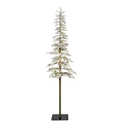 EMINZA Sapin de Noël artificiel lumineux 150 LED (H180 cm) Sierra Vert enneigé Sapin enneigé lumineux Best