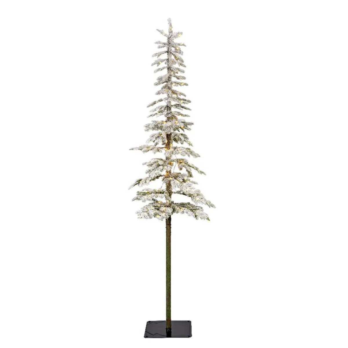 EMINZA Sapin de Noël artificiel lumineux 150 LED (H180 cm) Sierra Vert enneigé Sapin enneigé lumineux Best