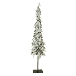 EMINZA Sapin de Noël artificiel lumineux 250 LED (H240 cm) Sierra Vert enneigé Sapin enneigé lumineux Best