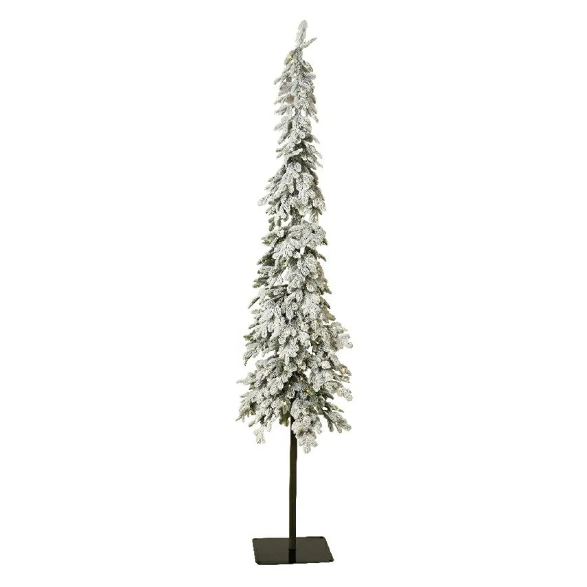 EMINZA Sapin de Noël artificiel lumineux 250 LED (H240 cm) Sierra Vert enneigé Sapin enneigé lumineux Best