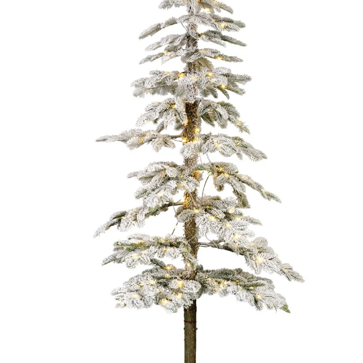 EMINZA Sapin de Noël artificiel lumineux 250 LED (H240 cm) Sierra Vert enneigé Sapin enneigé lumineux Best
