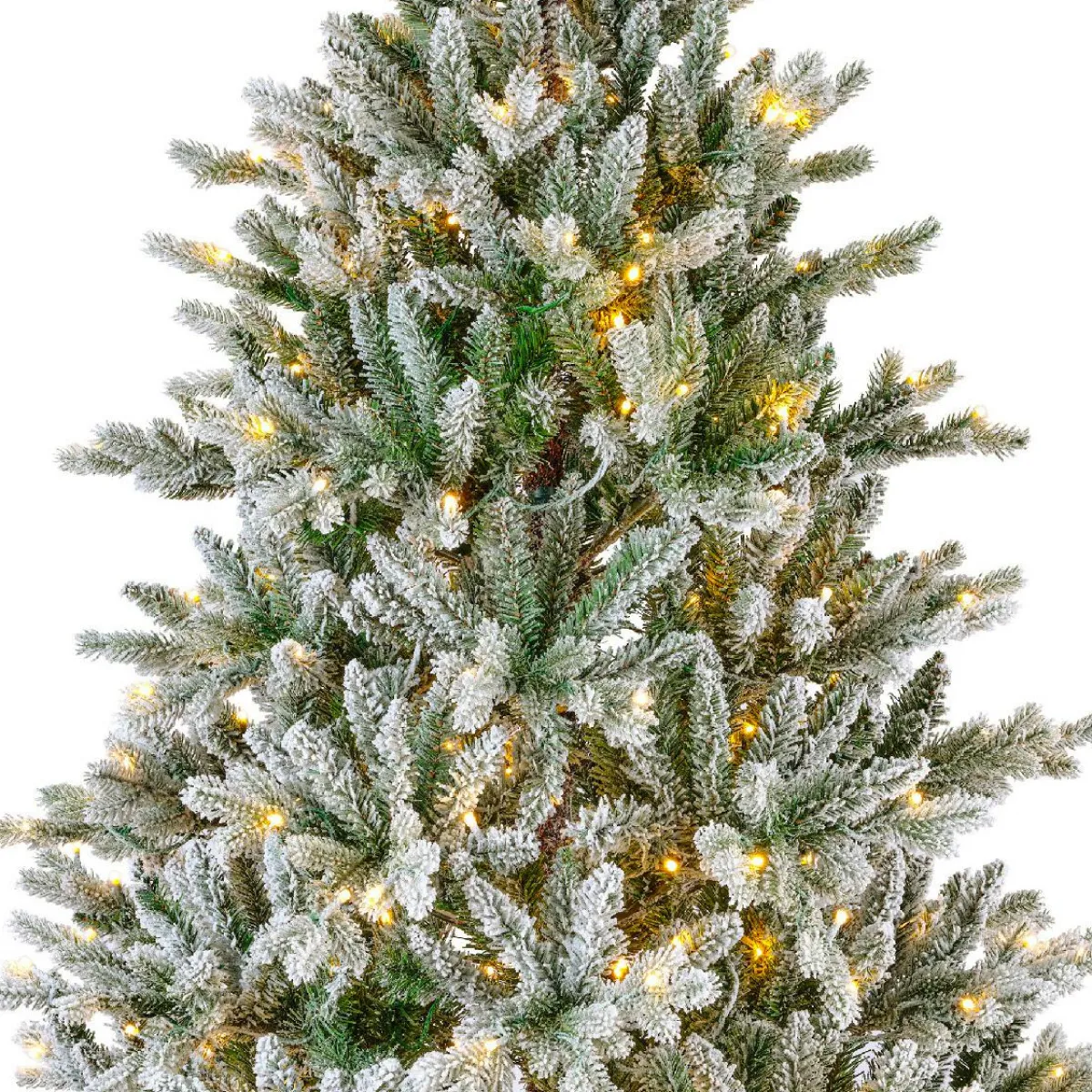 EMINZA Sapin de Noël artificiel lumineux 560 LED (H240 cm) Allix Vert enneigé Sapin enneigé lumineux New