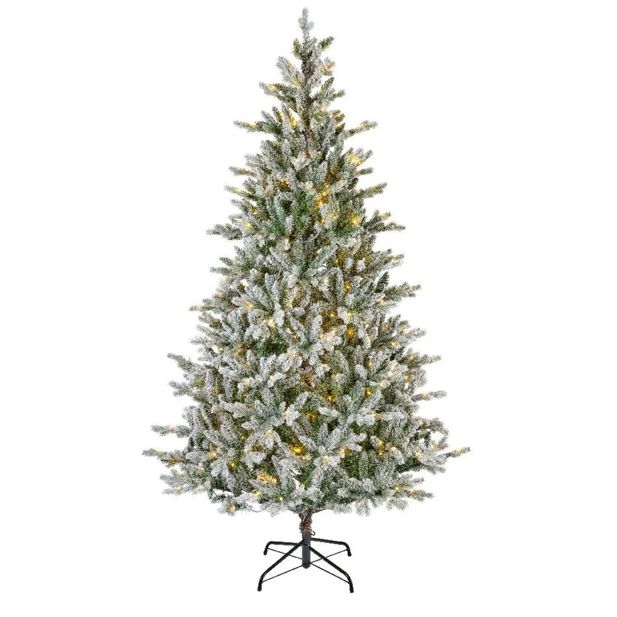 EMINZA Sapin de Noël artificiel lumineux 560 LED (H240 cm) Allix Vert enneigé Sapin enneigé lumineux New