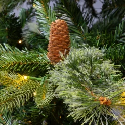 EMINZA Sapin de Noël artificiel lumineux (H240 cm) Washington Luxe Vert sapin Sapin vert lumineux Hot