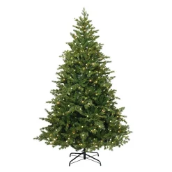 EMINZA Sapin de Noël artificiel lumineux 480 LED (H210 cm) Idaho Vert sapin Sapin vert lumineux Discount