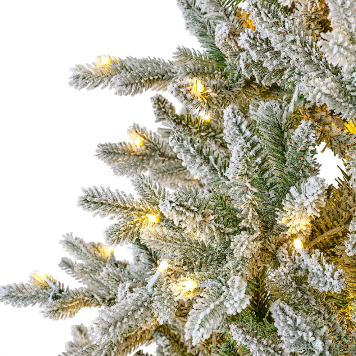 EMINZA Sapin de Noël artificiel lumineux 320 LED (H180 cm) Allix Vert enneigé Sapin enneigé lumineux Outlet