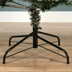 EMINZA Sapin de Noël artificiel lumineux 400 LED (H240 cm) King Vert enneigé Sapin enneigé lumineux Discount