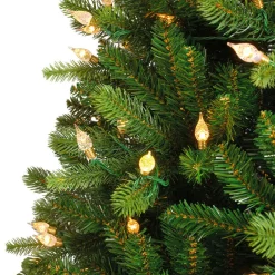 EMINZA Sapin de Noël artificiel lumineux 400 LED (H210 cm) Barrow Vert sapin Sapin vert lumineux Sale