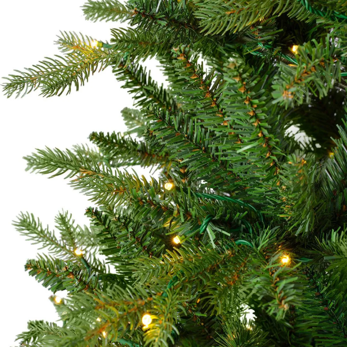 EMINZA Sapin de Noël artificiel lumineux 430 LED (H210 cm) Allix Vert sapin Sapin vert lumineux New