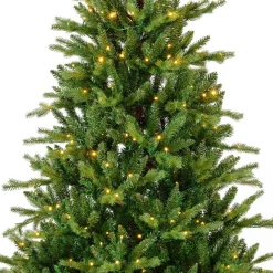 EMINZA Sapin de Noël artificiel lumineux 430 LED (H210 cm) Allix Vert sapin Sapin vert lumineux New