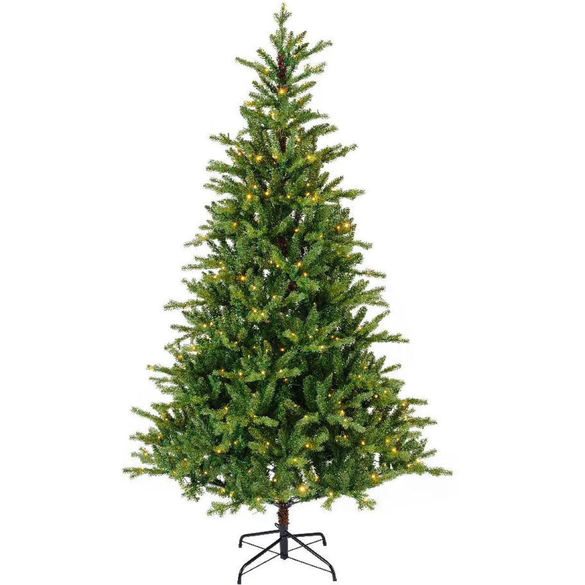 EMINZA Sapin de Noël artificiel lumineux 430 LED (H210 cm) Allix Vert sapin Sapin vert lumineux New