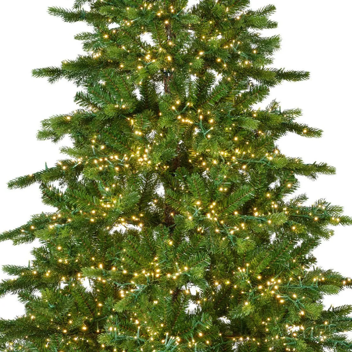EMINZA Sapin de Noël artificiel lumineux 5400 LED (H240 cm) Caucasia Nordmann Vert sapin Sapin vert lumineux