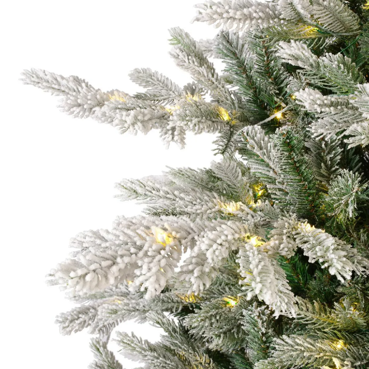 EMINZA Sapin de Noël artificiel lumineux 400 LED (H180 cm) Glorious Vert enneigé Sapin enneigé lumineux Discount