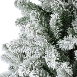 EMINZA Sapin de Noël artificiel lumineux 200 LED (H150 cm) King Vert enneigé Sapin enneigé lumineux