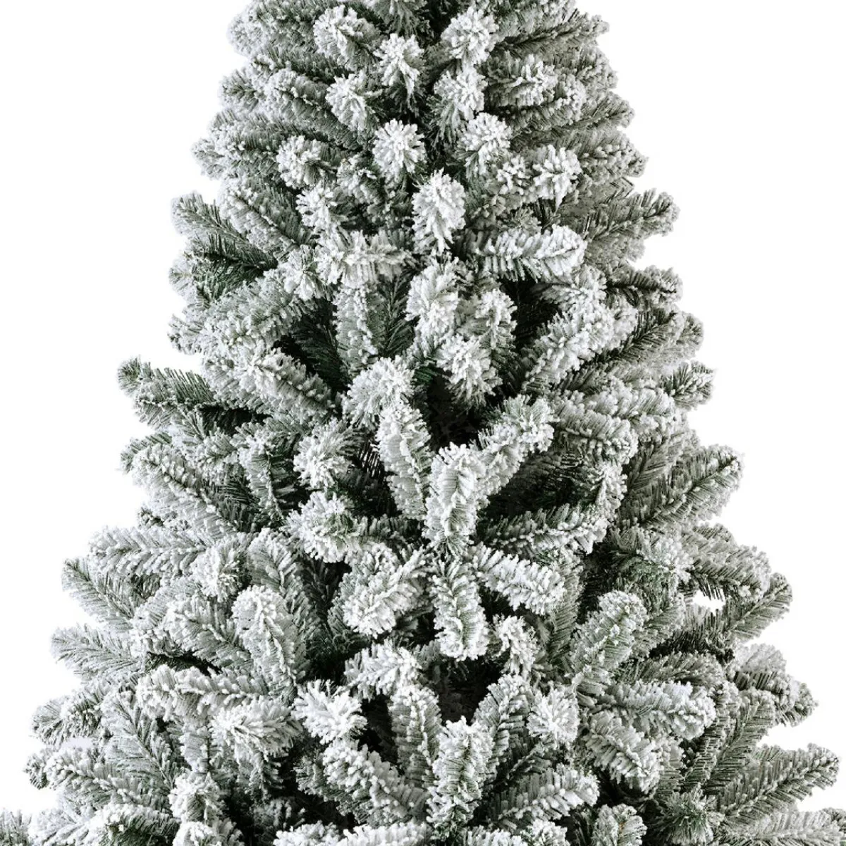 EMINZA Sapin de Noël artificiel lumineux 200 LED (H150 cm) King Vert enneigé Sapin enneigé lumineux