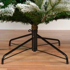 EMINZA Sapin de Noël artificiel lumineux 550 LED (H210 cm) Glorious Vert enneigé Sapin enneigé lumineux Sale