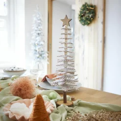 KAEMINGK Sapin de Noël en feutrine à poser (H37 cm) Esprit chalet Gris Clearance