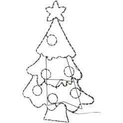 KOOPMAN Sapin de Noël lumineux 201 LED (H80 cm) Néon effet flash Multicolore Best