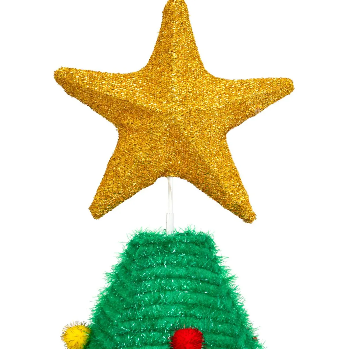 JJA Sapin de Noël lumineux 200 LED (H188 cm) Grande étoile Blanc froid Vert Hot