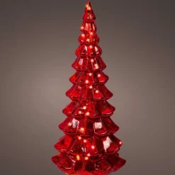 KAEMINGK Sapin de Noël lumineux à piles 20 LED (H32 cm) Eternel Rouge Clearance